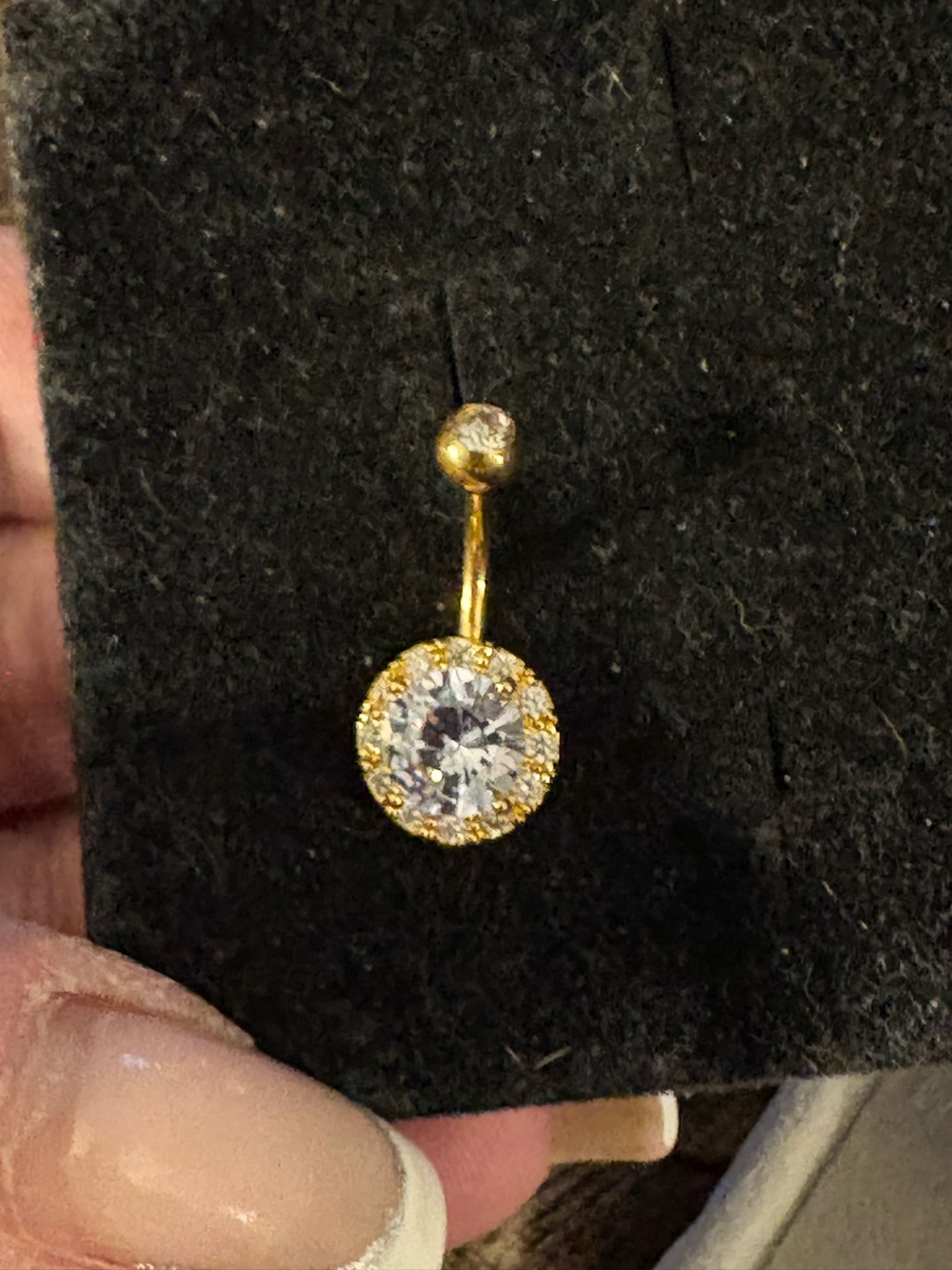 Belly Ring-
Stainless Steel Gold Tone Belly Button Ring Set 14 Gauge 10mm - Picture 6 of 9